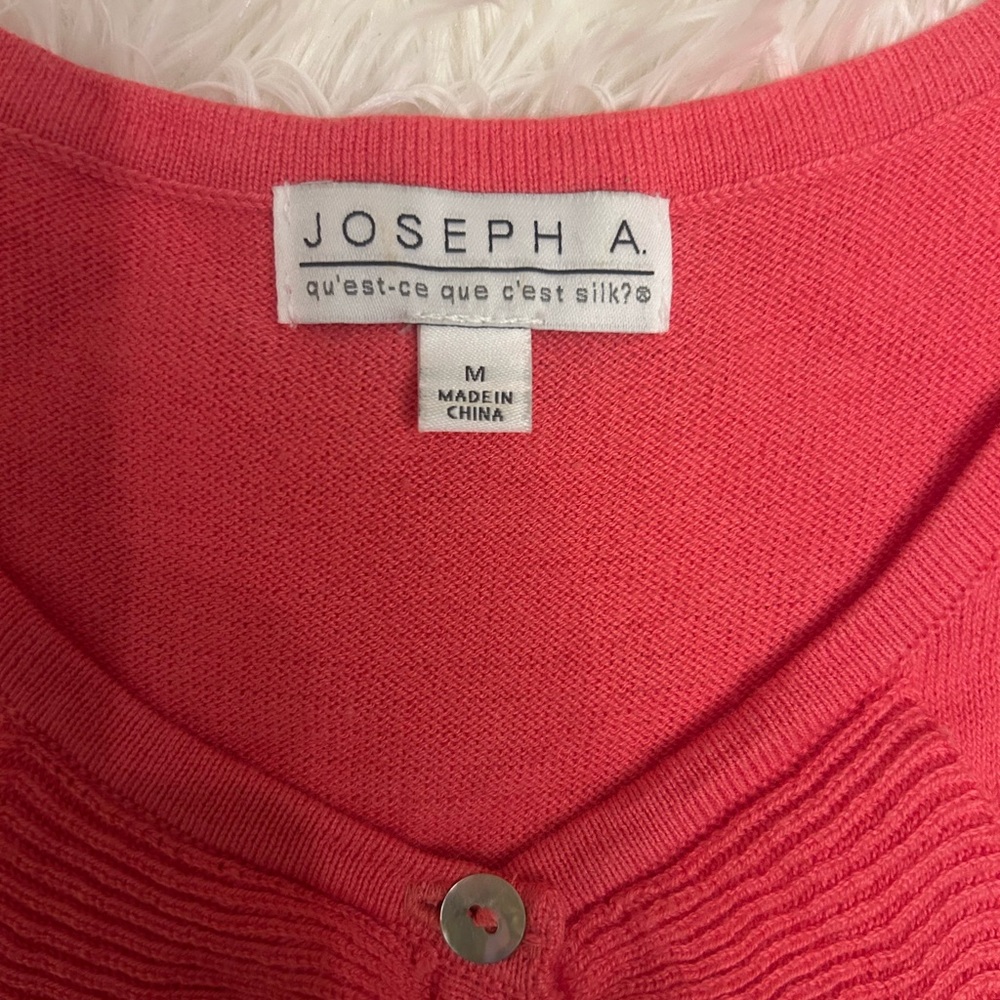 Joseph Pink Ruffle Front Cardigan - Picture 9 of 14